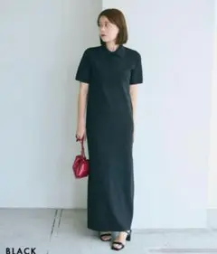 HARUKA DESIGN 半袖ポロマキシワンピース