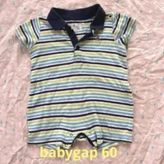 babygap ボーダーロンパース　半袖　60、70 6-9m