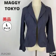 MAGGY TOKYO マギー テーラードジャケット コットン L ネイビー