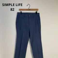 SIMPLE LIFEシンプルライフ ネイビー スラックス バックポケット付き