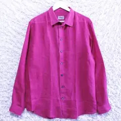ARMANI COLLEZIONI リネン 長袖シャツ L パープル 極美品