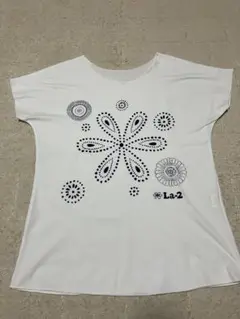 La-2 プリント Tシャツ ホワイト