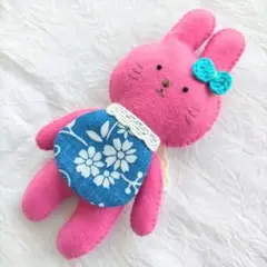 ハンドメイド【うさぎマスコット】① フェルト