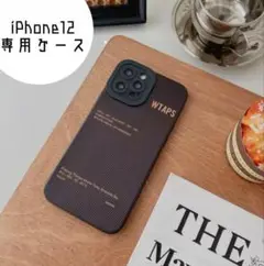 iPhone12 ミリタリー レタリングケース ブラウン 新品