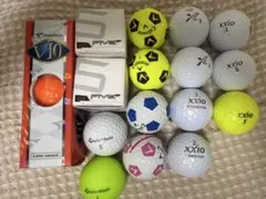 ゴルフボール バラエティ 新品含むキレイめ18個