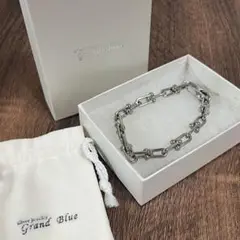 一点物✨美品✨シルバー950 ハードウェアラージリンク　ブレスレット