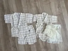 tete à tete チェック柄甚平セット 70・90サイズ