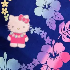 ハイビスカスハローキティプリント生地