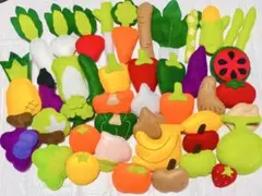 【ハンドメイド】フェルトおままごと♡お野菜＆フルーツ43点セット⭕️即購入OK
