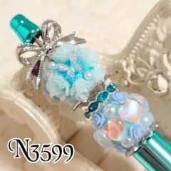 sale‼️N3599 カスタムボールペン 薔薇ビーズ リボン ハート