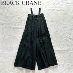 ブラッククレーン 美品 リネン100% USA製 ワイドデザイン サロペット