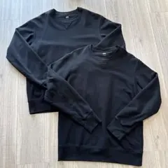UNIQLO スウェットシャツ（長袖） ブラックLサイズ 2枚セット