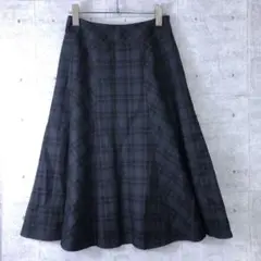 HARMONICA レトロ 古着 チェック柄 フレアスカート 日本製