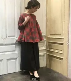 起毛巻きワイドパンツ ビアズリー