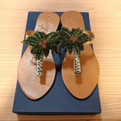 Casselini fifth avenue パームツリー ビーズ サンダル