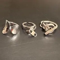 【新品未使用】シルバー925 リング　指輪　3個セット　メキシカンジュエリー
