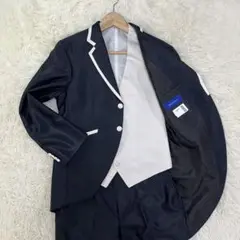 メンズ タキシード フロックコート 3点セット ダークネイビー ABS