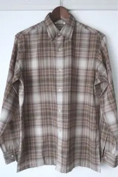 AURALEE SUPER LIGHT WOOL CHECK SHIRTS