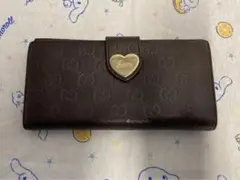 ☆【送料無料】GUCCI グッチ 財布 ゴールド金具 長財布 茶 レザー