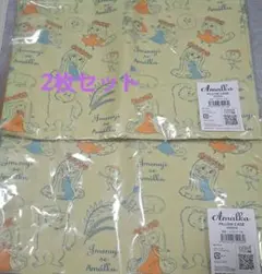 Amalka イエロー系枕カバー キャラクター柄