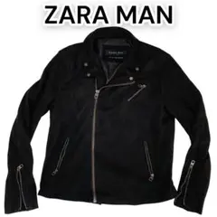 ZARA MAN ザラ ブラック スエード ライダースジャケット