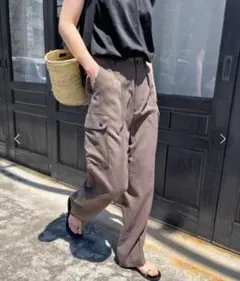 【新品】スピックアンドスパン ウォッシャブルツイルカーゴパンツ 36