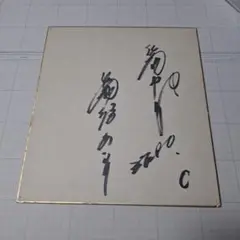 広島カープ 長嶋清幸 直筆サイン色紙 野球サイン