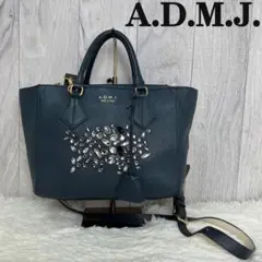 人気♡ADMJ スワロフスキー 2way ショルダーバッグ クロシェット