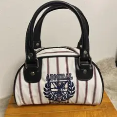 ADMRIAL ストライプ ハンドバッグ ミニボストン