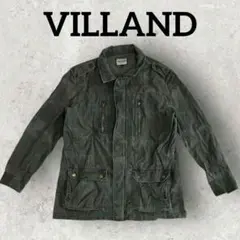 VILLAND メンズ ミニタリーブルゾン ジャケット (LL) オリーブ系