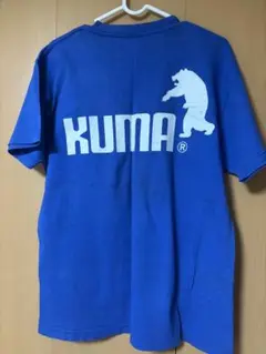 KUMA クマロゴ Tシャツ 青