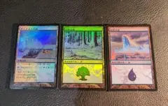 MTG ボリアルの氷棚　冠雪の森　冠雪の島　Foil