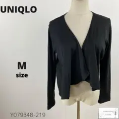 美品 UNIQLO ユニクロ トッパーカーディガン 羽織り シンプル万能 M 黒