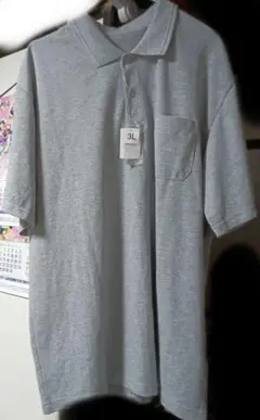 グレー ポロシャツ 3Lサイズ 半袖