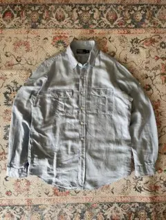 POLO by Ralph Lauren リネンシルクワークシャツ ブルー系　L