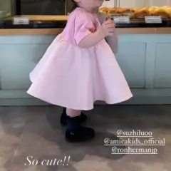 Amica kids アミカキッズ ワンピース Tシャツ ペプラム 7M-3Y