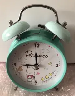 未使用品 ポチャッコ 目覚まし時計 ミントグリーン
