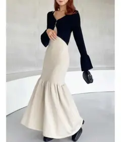 【美品】dazzlinロングワンピース Mサイズ　ニット