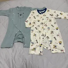ベビー服　ロンパース　長袖　2枚セット　くま柄