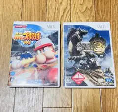 Wii 実況パワフルプロ野球 & モンスターハンター3 2セット