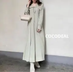 COCODEAL セーラーカラーロングドレス