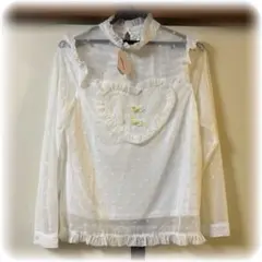Ank Rouge ♡ ドットチュールハートブラウス ♡ 新品未使用