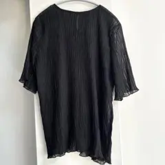 Aunt Marie's アントマリーズ シースルー シアー 黒 半袖 ブラウス