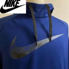 NIKE ナイキ◆DRI-FIT プルオーバー パーカー 裏起毛 ネイビー XL