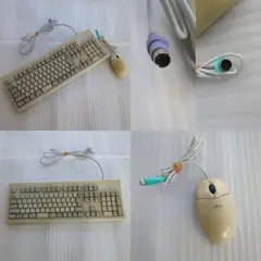 ジャンク品 NEC KB-3920キーボード/FUJITSU マウス セット