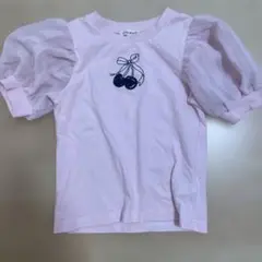 Lycée mine. 半袖Tシャツ　女の子　パフ袖　ピンク　110