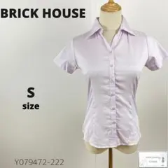 美品BRICK HOUSE ブリックハウス スリムライン ブラウス シャツ 半袖