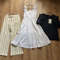 新品　ZARA キッズ　152センチ　ワンピース　トップス　パンツ　3枚セット
