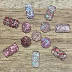 ミニチュアスイーツ　キャンディ　ハート　ピンク&レッド