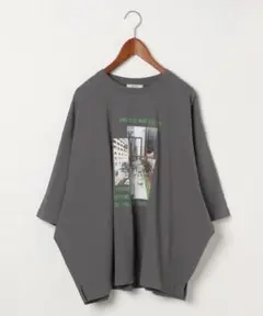 ニコアンド☆niko and... tシャツ バック布帛CITYフォトＴシャツ